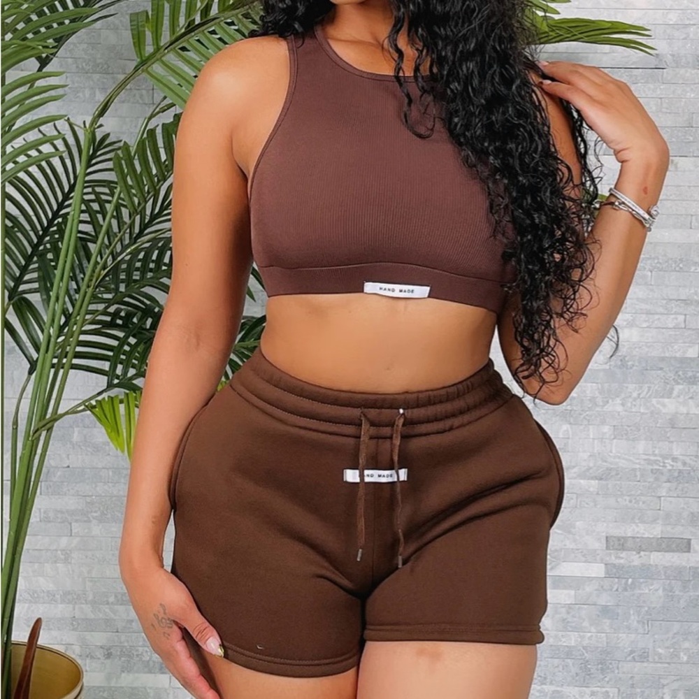 Crop Tank Top & Shorts Set